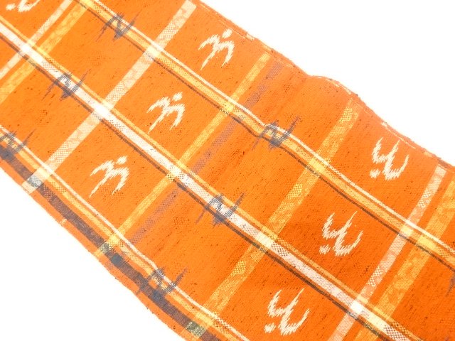 JAPANESE KIMONO / KASURI PATTERN WOVEN LATTICEWORK NAGOYA OBI